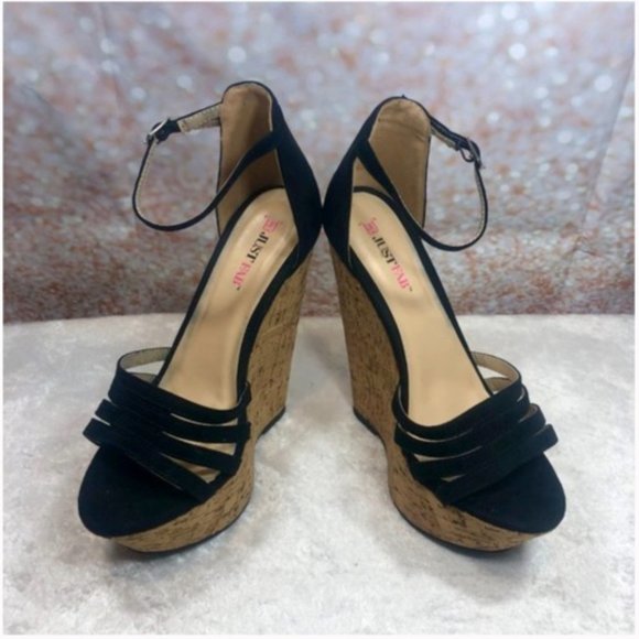 JustFab Shoes - JustFab Women's "Zea" Open Toe Wedge Size 8
